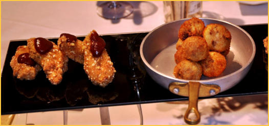 Maridaje: tapas presentadas junto al vino