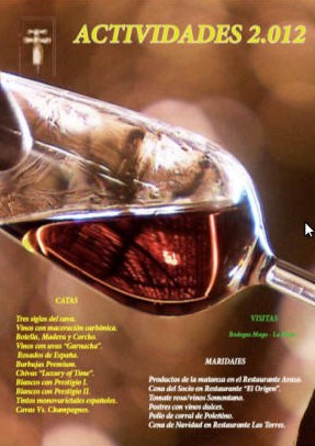Portada del informe de actividades 2012